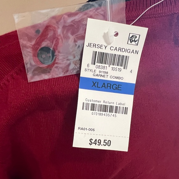 KAREN SCOTT Jersey Cardigan NWT (Size XLarge) - Picture 8 of 11